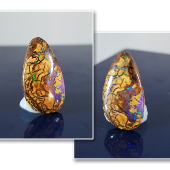 *****SOLD****Colorful Australian Opal Cabochon - Picture 4 of 8